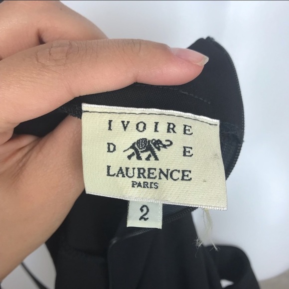 Ivoire De Laurence Black Vintage Dress Sz 2 - Picture 5 of 6